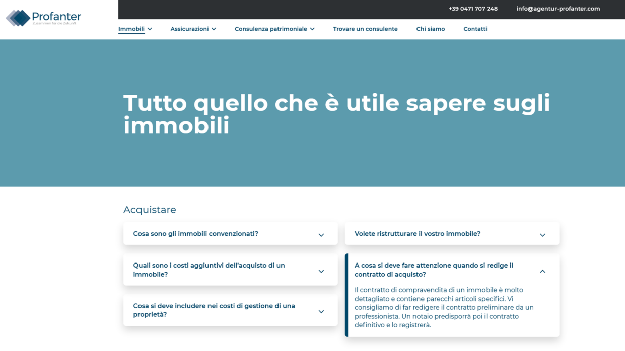 FAQs-Seite